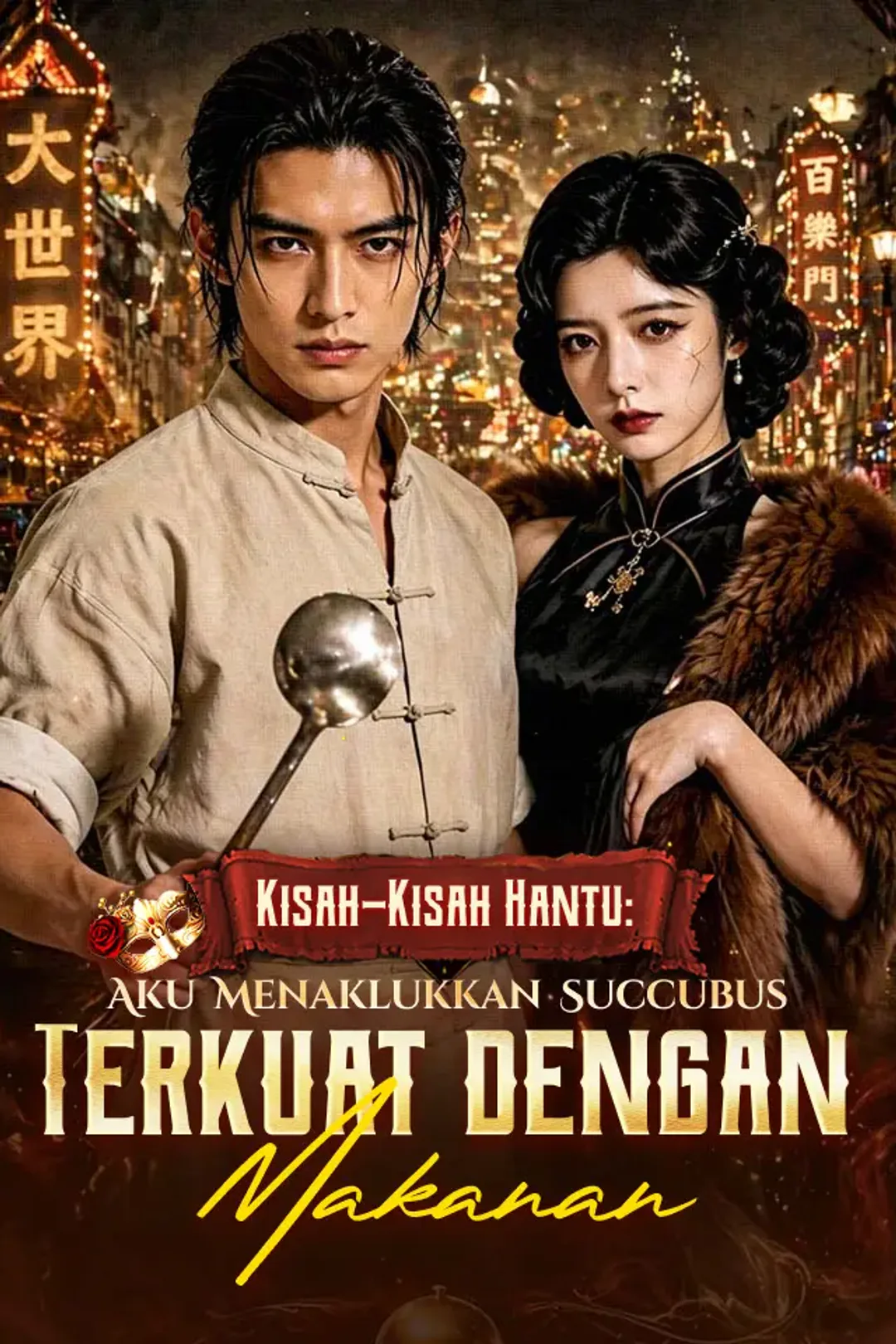 Poster Kisah-Kisah Hantu: Aku Menaklukkan Succubus Terkuat dengan Makanan